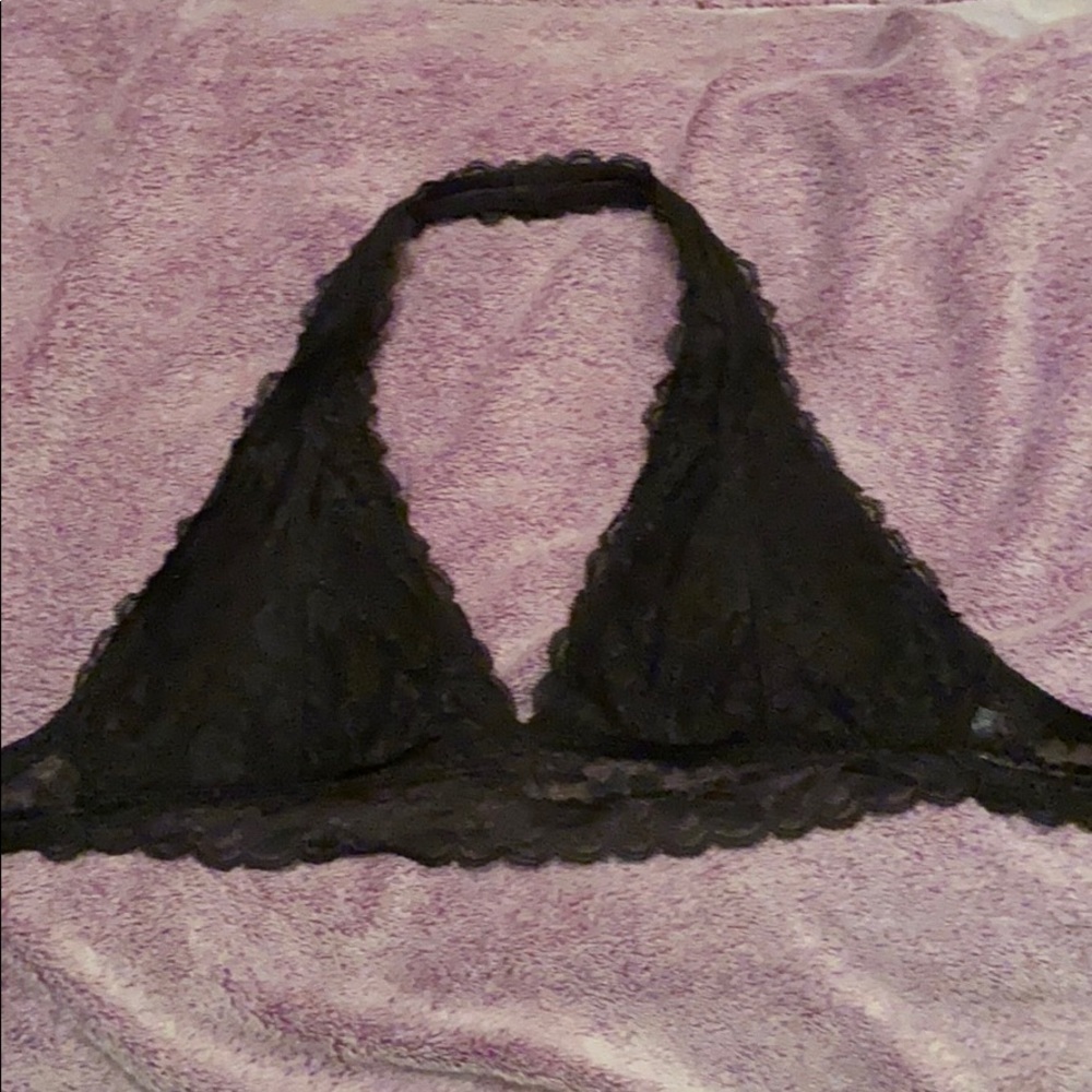 Gilly Hicks Black Lace Halter Bralette